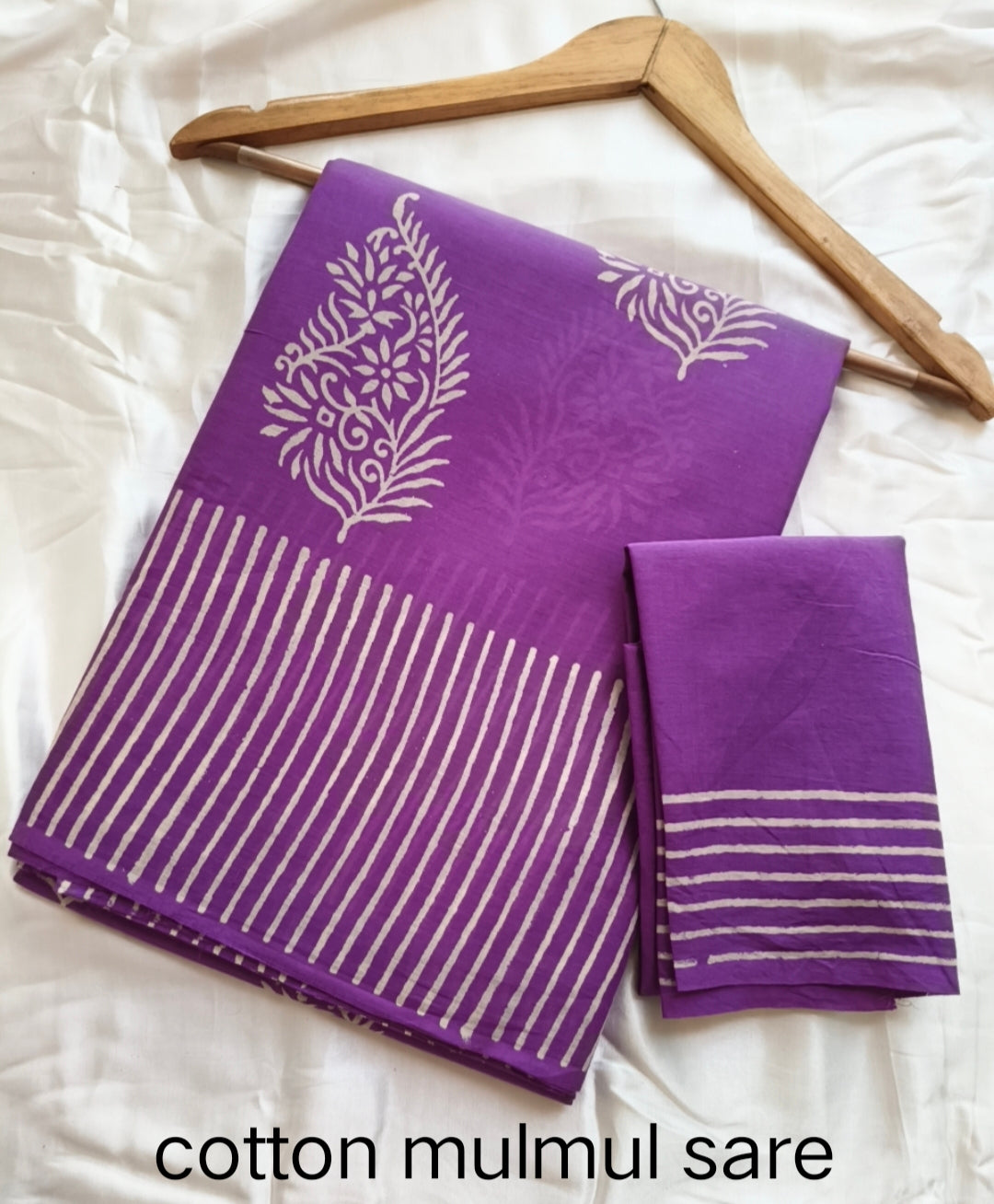 Cotton Mulmul Saree in mustard shade – Pure cotton handblock printed saree wholesale by Fabtexs